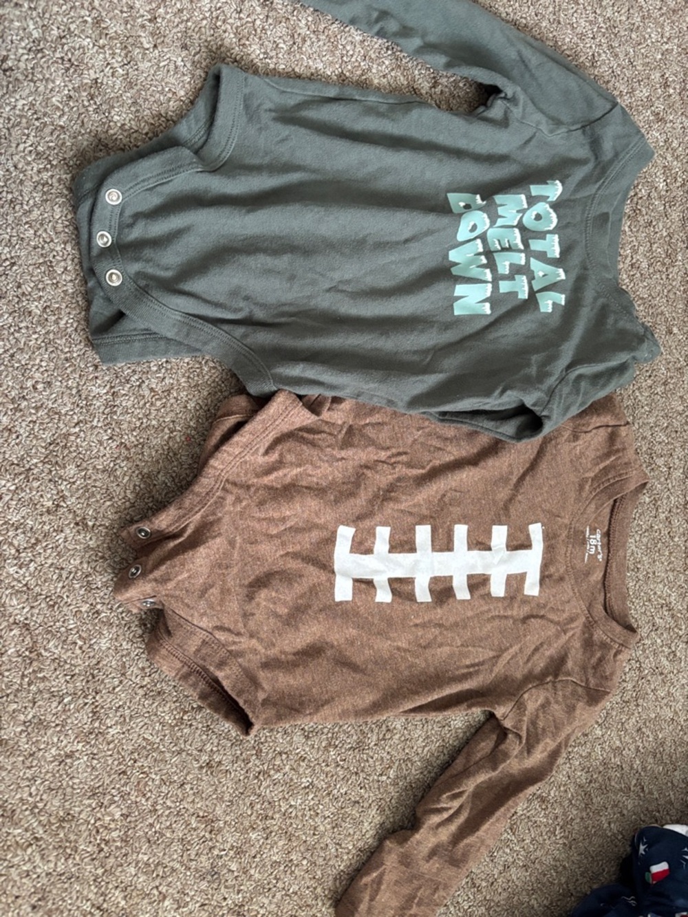 Garanimals Olive Green & Brown Long-Sleeve Bodysuit Set